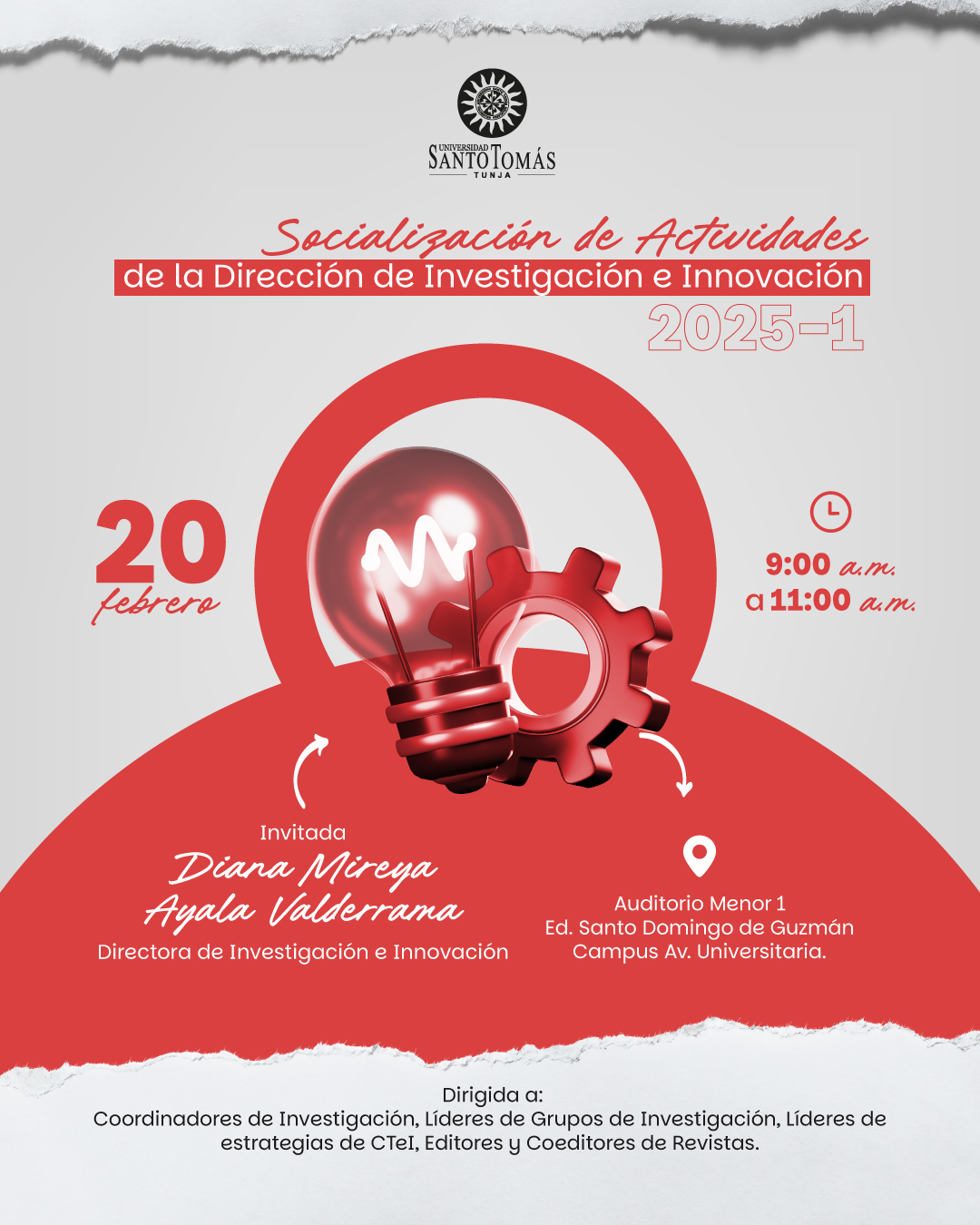 Socialización de actividades de la dirección de investigación e innovación