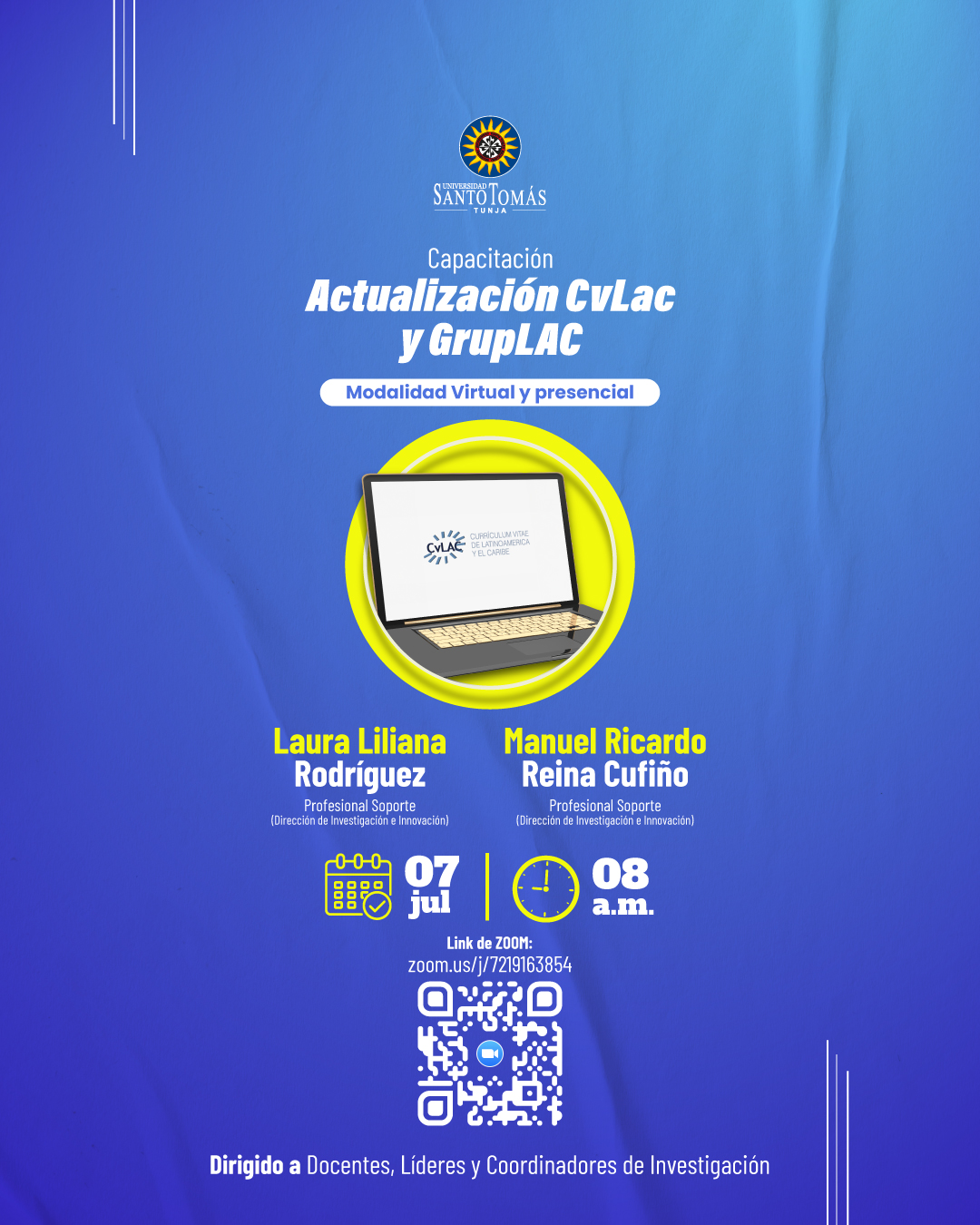 Capacitación Actualización CvLac y GrupLAC